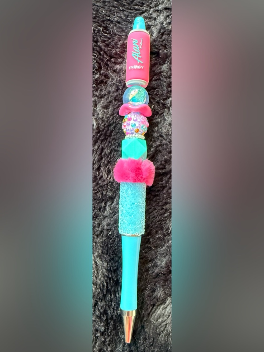 Bright Turquoise & Hot Pink Glam Pen